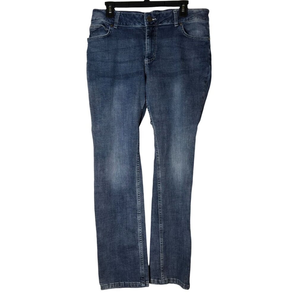 Wrangler Womens Straight Leg Denim Blue‎ Jeans Size 13 x 32 Western Stretch Farm